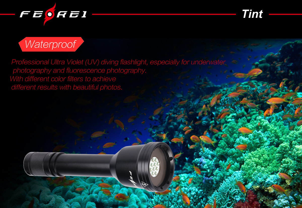 Ferei W159 Tint Ультрафиолетовый подводный фонарь Ферей для подводной фотосъемки купить в России