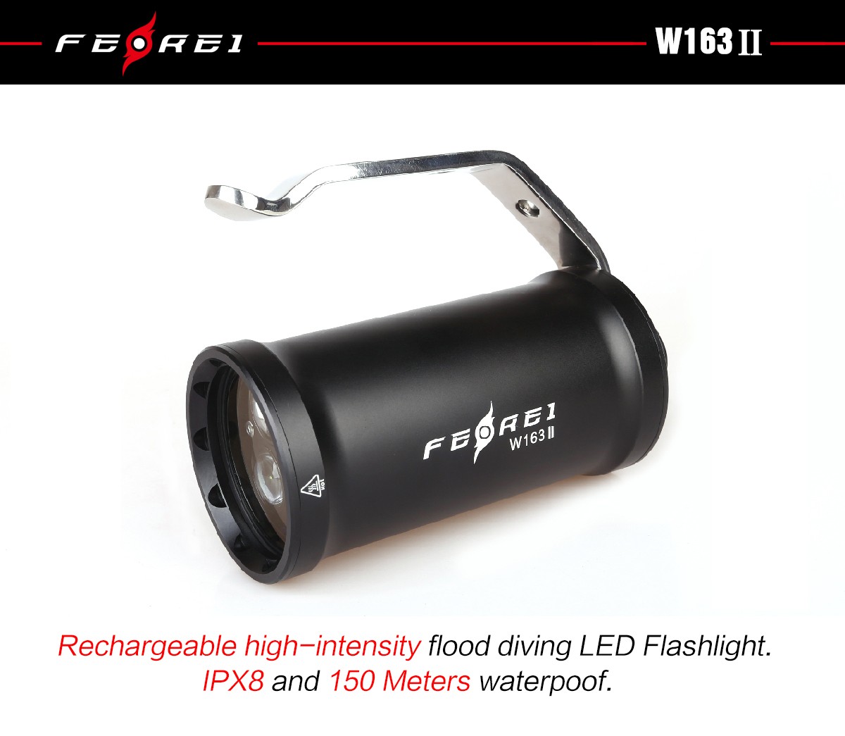 Ferei W163 II подводный фонарь прожектор для дайвинга с длительным временем работы